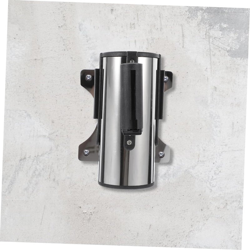 Wall Mounted Retractable Stainless Steel Safety Barrier Blue Isolation Belt Queue Rope - Image 3